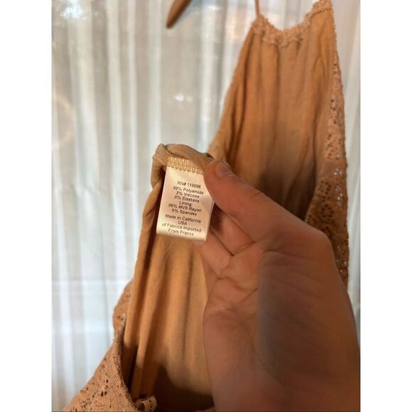 Nightcap Clothing Diamond Lace Halter Blush Gown - Picture 9 of 9